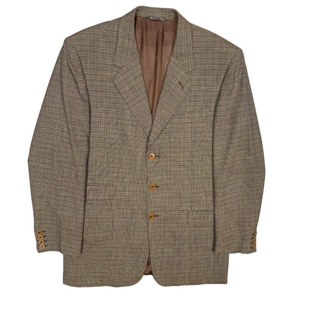 Barneys New York Redaelli Hopsack Blazer Loro Piana 110s Sport Coat Italy 42 L
